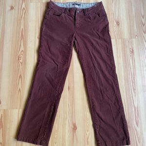 Prana corduroy cropped wide leg pant